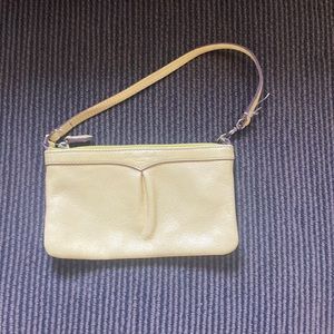 Gold/Yellow bag with strap and zipper